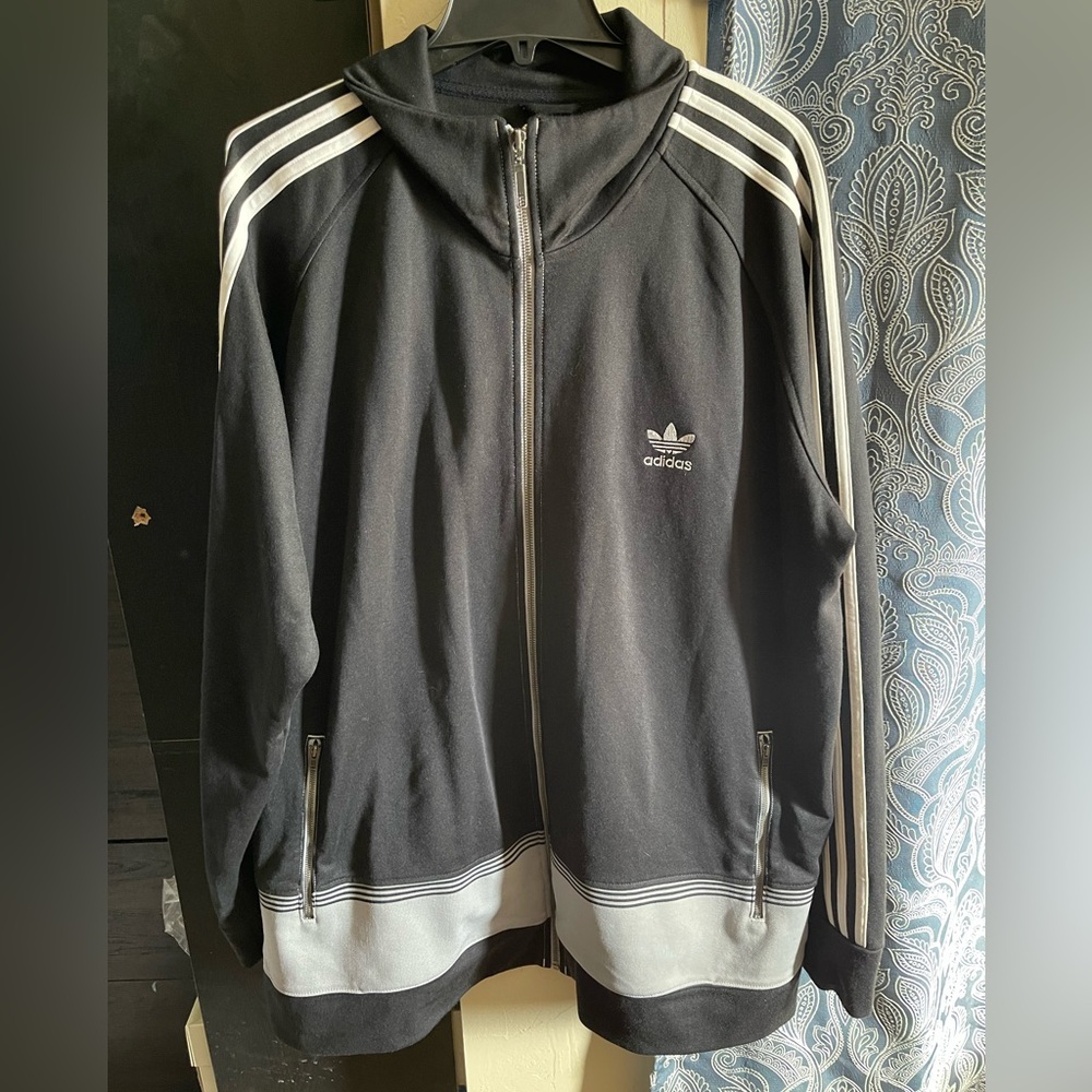 Adidas Trefoil Track Jacket Mens Size 2XL Superstar Three Stripe Full Zip